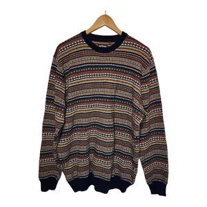 Barbour Merino Wool Cashmere Sweater Nordic Fair Isle Aztec Men's XXL 2X